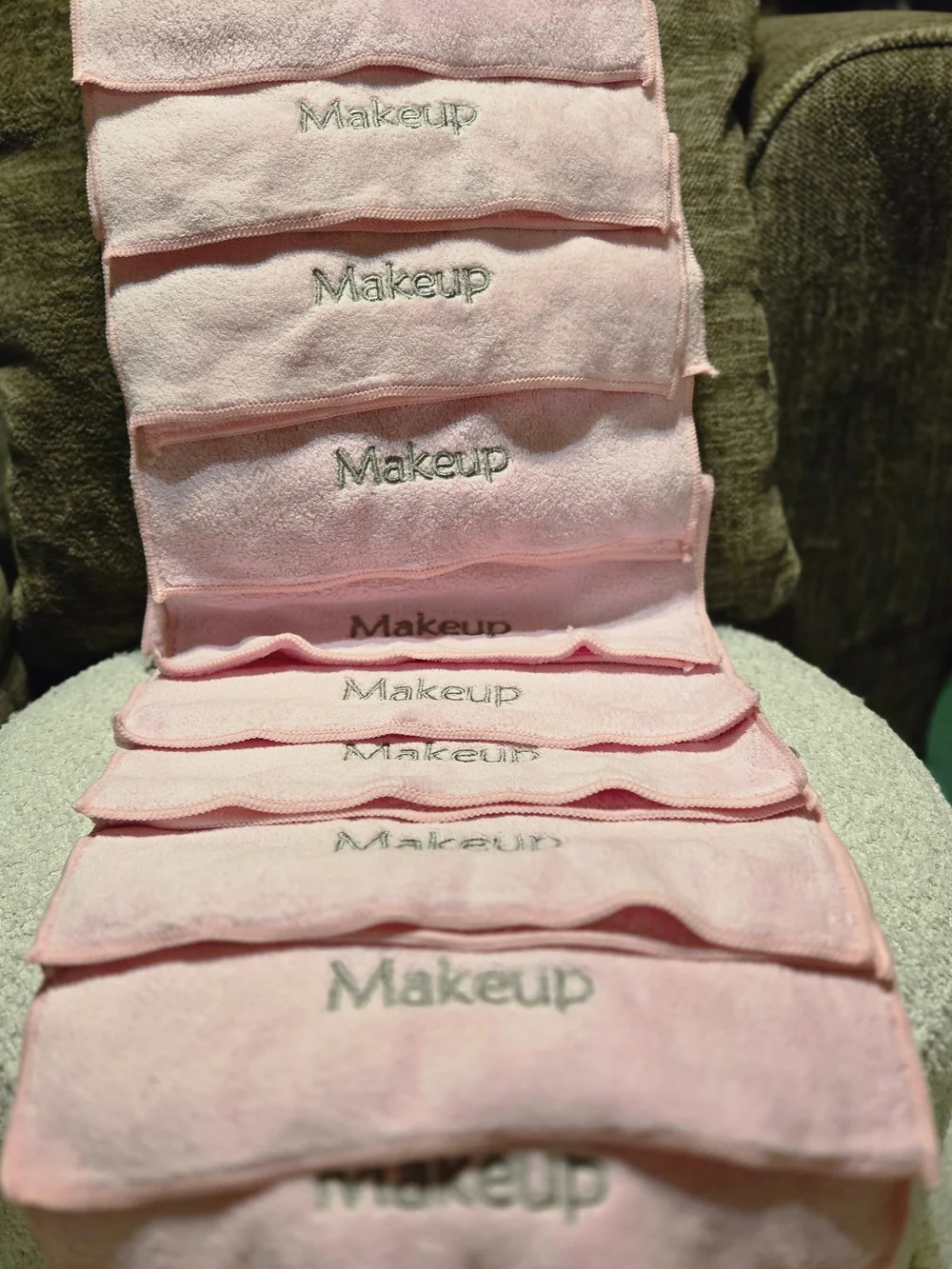 10-Piece Reusable Coral Fleece Microfiber Makeup Remover Washcloth Set Pink NWT